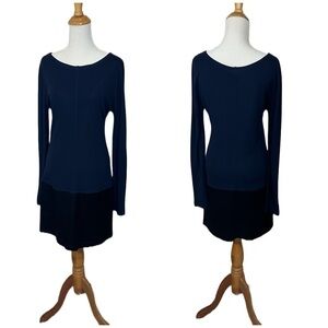 Vtg 70s Gianfranco Ferre Jeans Color block Sheath Dress